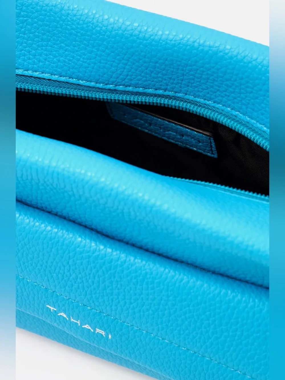 Tahari Charlie Crossbody Bag with Adjustable Strap in Aqua Brand New with Tags